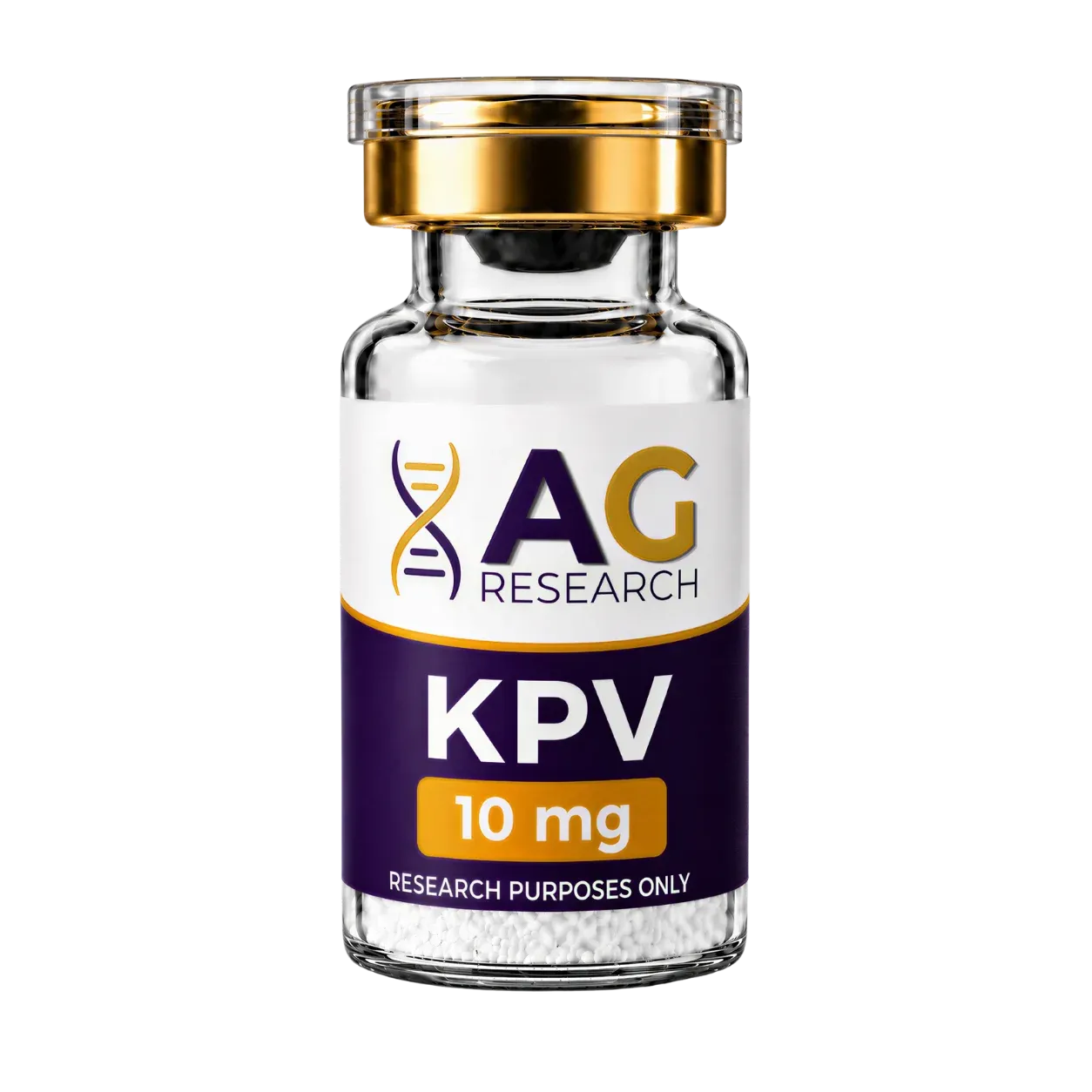 Certificate of analysis for KPV from Alchemy Gold Research, issued by Janoshik Labs — Vial photo