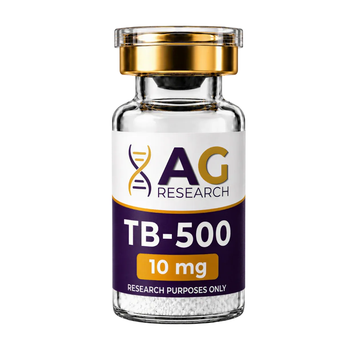 Certificate of analysis for TB-500 from Alchemy Gold Research, issued by Janoshik Labs — Vial photo